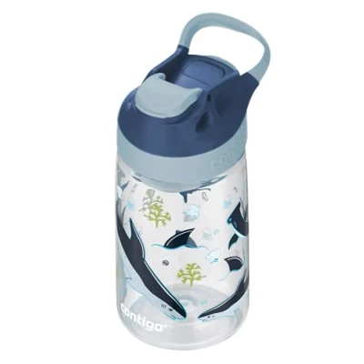 Bild av Contigo Gizmo Sip drickflaska för barn, BPA fri robust vattenflaska, 100% läckagesäker, drick intuitivt med ett knapptryck, enkel rengöring, perfekt förskola, skola, idrott, 420 ml