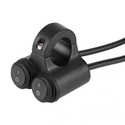 Bild av EBTOOLS dubbel knapp styre brytare 22 mm motorcykel strömbrytare kontrollknapp strålkastare broms ljus dimljus horn aluminiumlegering 2)