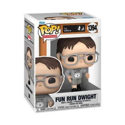 Bild av Funko Pop! TV: The Office Fun Run Dwight Schrute vinyl samlarfigur presentidé officiella varor leksaker för barn och vuxna TV fans modellfigur samlare