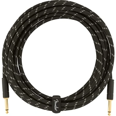Bild av Fender Deluxe Series instrumentkabel 5,7 m STR/STR Black Tweed, 5,5
