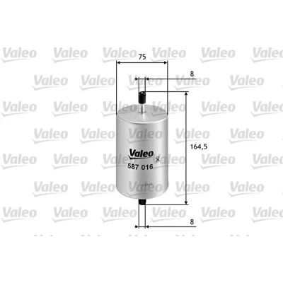 Bild av VALEO 587016 Filtre à Carburant de conduite 8 RENAULT: SAFRANE 2, ESPACE 3, LAGUNA 1