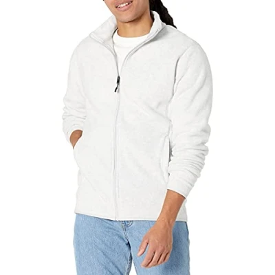 Bild av Amazon Essentials Men&#039;s Fleecejacka med dragkedja (finns i Big &amp; Tall), Ljusgrå ljung, S