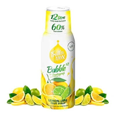 Bild av FruttaMax Fruktsirapskoncentrat Mindre socker med 60 % fruktinnehåll lämplig för läskmaskin 500ml (Citron Lime)