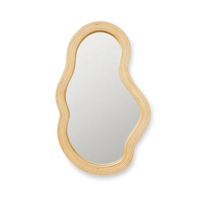 Bild av Ferm Living Pond Rattan Mirror Spegel B: 40 x H: 72.5 D: 5.5 cm
