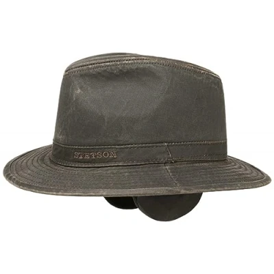 Bild av Stetson Berico Öronlappar Traveller Hatt Herrar tyghatt vinterhatt med öronklaffar, foder, foder vinter höst L (58 59 cm) brun