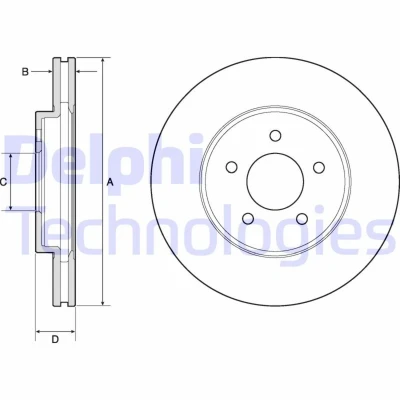 Bild av Bromsskiva DELPHI BG4120