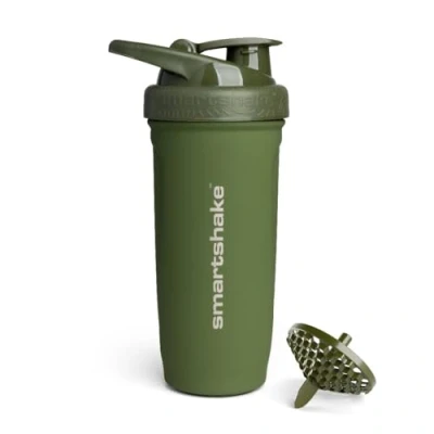 Bild av Smartshake Reforce Rostfritt stål Protein Shaker Flaska 900 ml 30 oz läckagesäker skruvlock BPA fri unisex armégrön