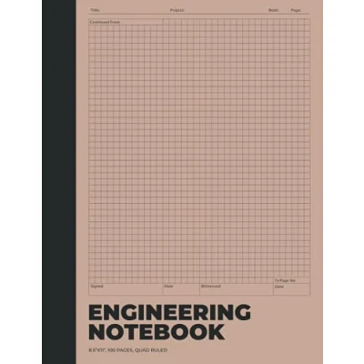 Bild av Engineering Notebook: Graph Paper, Paper Notebook, 8.5 x 11, 100 Pages