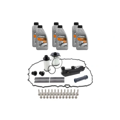 Bild av VAICO V10 5390 Jeu de pièces, vidange boîte automatique avec joints quantité d&#039;huile pour standard, bague d&#039;étanchéité