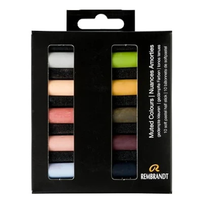 Bild av Rembrandt Soft pastel set Muted Colours 10 half pastels