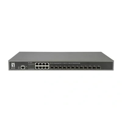 Bild av LevelOne GTL 2091 20 Port L3 Managed Gigabit Switch (12 x 10GbE SFP+ 8 RJ45) Redundant power supply