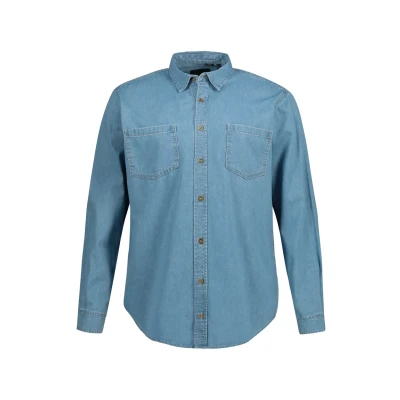 Bild av JP 1880, herr, stora storlekar, denimskjorta, MF, Kent, 1/1, blå, 4XL