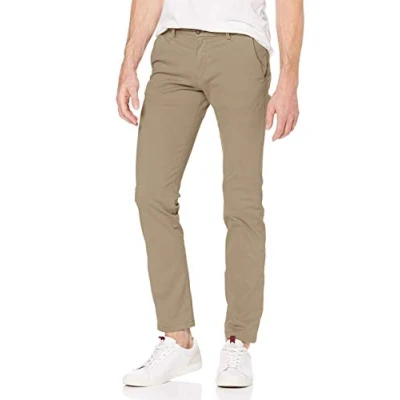 Bild av Bugatti Chino modern passform fritidsbyxor lång stretch bomull, Beige (beige 40), 35W / 36L