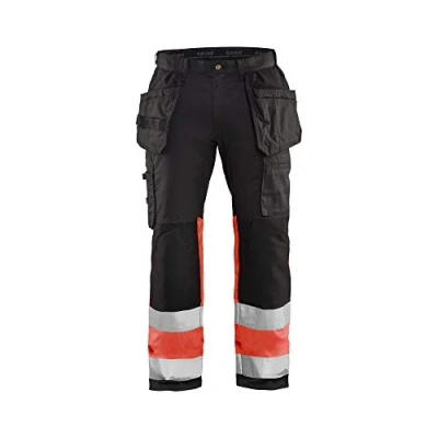 Bild av VARSELBYXA 1558 1811 MED STRETCH SVART/VARSELRÖD D116 Beijerbygg Byggmaterial