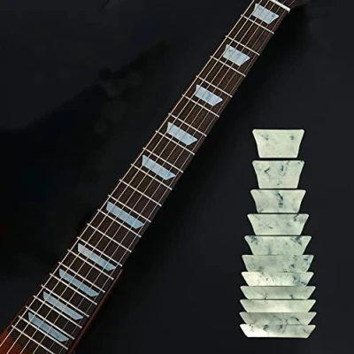 Bild av Alnicov gitarr greppbräde märkpennor inlägg klistermärken, gör det själv klistermärken för eller bas, vit pärla trapets