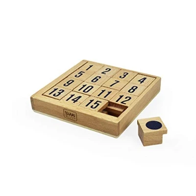 Bild av Legami Numeriskt pussel med tea 1 till 15 i bokträ, 10 x 2 cm, FIP0001