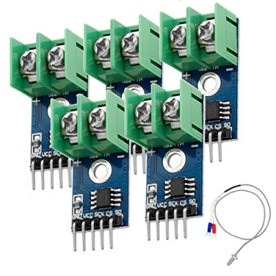 Bild av AZDelivery 5 x MAX6675 temperatursensor med K typ sond och bygelkabel kompatibel Arduino Raspberry Pi andra mikrokontroller E bok!