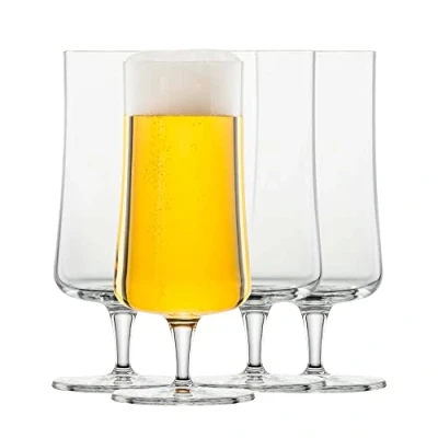 Bild av SCHOTT TVÅ svampglas öl bas 0,3 l (set med 4 delar), klassisk öltulpan mousseringspunkt, diskmaskinssäkra tritankristallglas, tillverkade i Tyskland (art.nr 130006)