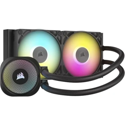 Bild av CORSAIR iCUE LINK TITAN 240 RX RGB CPU Vätskekylare mm AIO 2x RX120 Fläktar Passar Intel LGA 1851/1700, AMD AM5/AM4 Systemhubb Ingår Svart