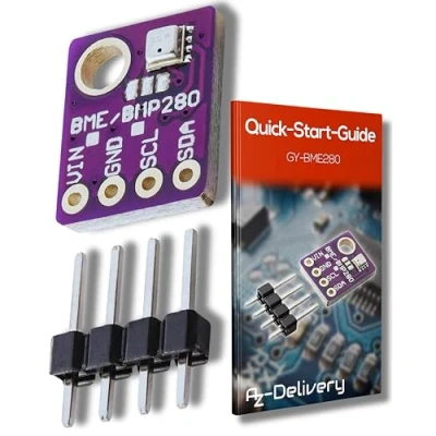 Bild av AZDelivery GY BME280 Barometrisk sensor för temperatur, luftfuktighet och lufttryck kompatibel med Arduino Raspberry Pi inklusive e book!