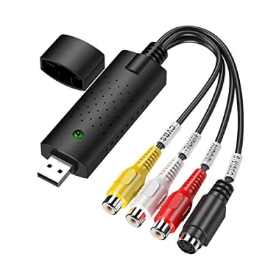 Bild av Jsdoin VHS till digital omvandlare, videoinspelningskort, USB 2.0 adapter för VHS, VCR, DVD spelare, DV videokamera, videoredigering