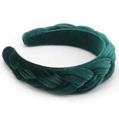 Bild av DRESHOW Hårband Flätat i Sammet Vintagehårband för Kvinnor Mode Kors Brett Flätade Håraccessoarer