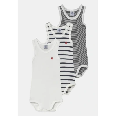 Bild av Petit Bateau 3 PACK Unisex Body för barn, Storlek: 74/80, White/dark blue