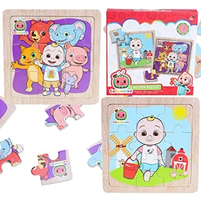 Bild av Toyland® Cocomelon My First Puzzles Pack of 2 Pussel av trä Leksaker för småbarn Ålder 18 månader +