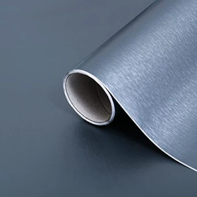 Bild av d c fix Självhäftande Folie Metallisk platinosilver 200 x 67.5 cm