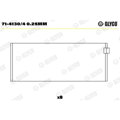 Bild av Vevstakslager GLYCO 71 4130/4 0.25mm