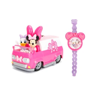 Bild av Jada Toys 253074004, Radiostyrd Mimmi Pigg Happy Helper&#039;s Skåpbil, Disney Skåpbil med Infraröd Kontroll Formad som Armband, 19 cm, Från 3 år