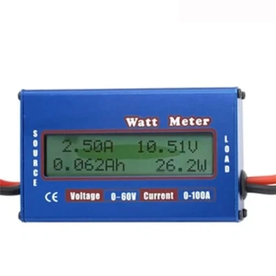 Bild av DollaTek watt effekttestare wattmeter likströmanalysator hög precision volt amp energimätare analysator verktyg (0 100A 0 60V)