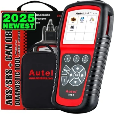 Bild av Autel Autolink AL619 OBD2 Skanner ABS SRS Krockkudde Varning Ljus Skanningsverktyg, Stäng av Kontrollera Motor bil Diagnostiskt Verktyg, Snabbtest Systemkodläsare