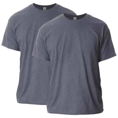 Bild av Gildan herr bomulls t shirt (förpackning med 2), Mörk ljung, L