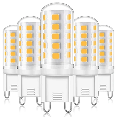 Bild av YUIIP G9 LED lampor, varmvit 3 000 K, 360 graders vinkel glödlampa, W ingen flimmer glödlampor för 20 30 halogenlampa ersättning, ej dimbar, 5 stycken