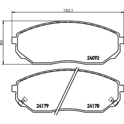 Bild av HELLA 8DB 355 011 931 Jeu de plaquettes frein avec indicateur d&#039;usure KIA: SORENTO 1