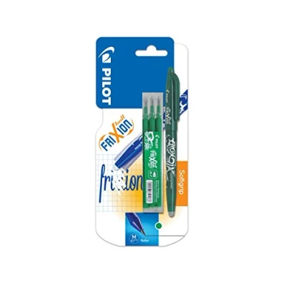 Bild av Pilot Blister FriXion Ball 0,7 Utdragbar rulle Vert + 1 Set de 3 laddningar Pointe moyenne
