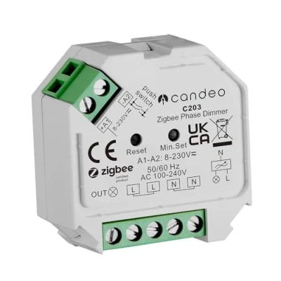 Bild av Candeo Zigbee Dimmer modul kompatibel med Amazon Echo, Echo Studio, Philips Hue, Smartthings, Hubitat, HomeKit