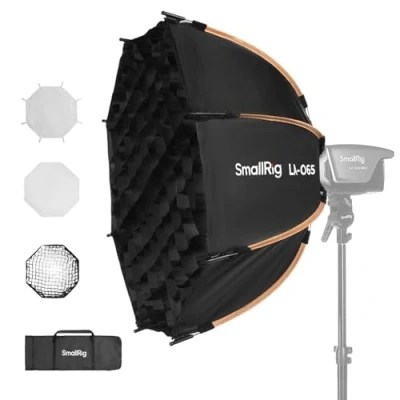 Bild av SmallRig LA O65 Octagonal Softbox, 65cm/ 25,6in Quick Release Softbox med bärväska, för Bowens Mount COB Lights Neewer Aputure Godox 4874