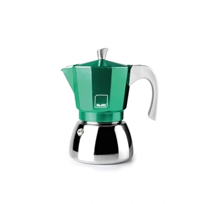 Bild av IBILI Elba Green Express kaffebryggare, 12 koppar, 600 ml, gjuten aluminium, bas i rostfritt stål, lämplig för induktion