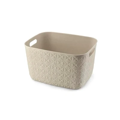 Bild av CURVER Softex förvaringskorg 19L elegant design lätt, stapelbar och praktisk 100% återvunnen 37 x 29 22 cm off white