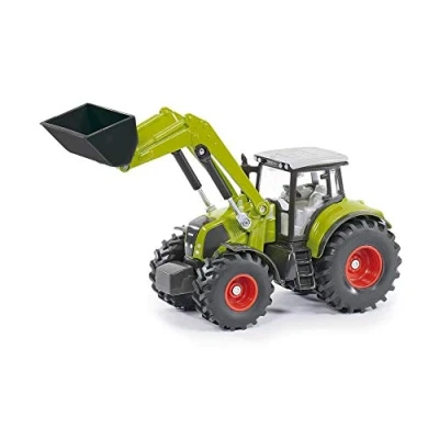 Bild av siku 1979, Claas Axion 850 traktor med frontlast, 1:50, Metall,plast, Grön, Rörlig skyffel, Bakkoppling, Kan kombineras släp i samma skala