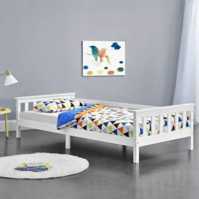 Bild av Barnsäng Juniorsäng Träsäng Sängstomme Furu inkl. Ribbotten Vit Matt 200x90cm