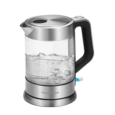 Bild av Vattenkokare ProfiCook PC WKS 1107 G i rostfritt stål och glas 360 roterande bas