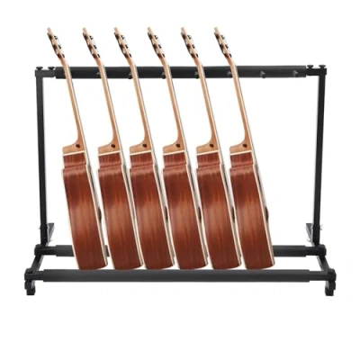 Bild av Zalydala Gitarrstativ, multi gitarrstativ 7 gitarrer, stativ, ställ och hållare för gitarrer bas, vikbar, universell, bärbar