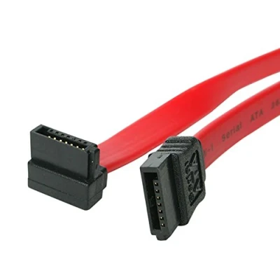 Bild av StarTech.com 15 cm SATA 3 kabel vinklad S ATA III anslutningskabel upp till 6 Gb/s Serial 90 höger röd