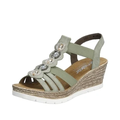 Bild av Rieker Damer 619b2 sandal, Grön, 40 EU