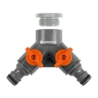 Bild av Gardena 2 vägskran med adapter 1/2&quot; 3/4&quot;