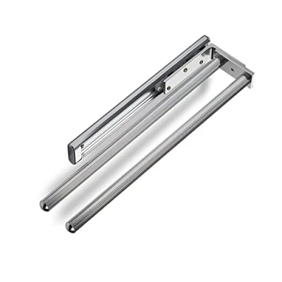 Bild av Aluminium Handdukstork TED 2 armig Krom polerad (325 487 mm, utdragbar, vridbar) Teleskopisk vägghanddukstork för badrum eller kök från SOTECH