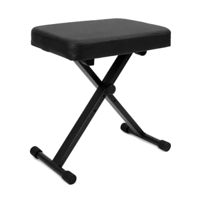 Bild av QWORK® Justerbar piano/tangentbord/gitarrpall, hopfällbar pall med stoppning 6 cm, höjdjusterbar 4050 cm
